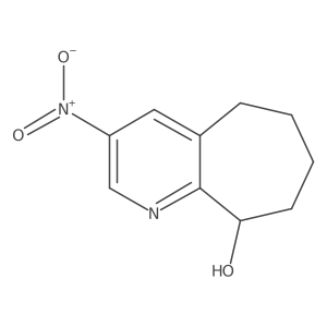 5H-Cyclohepta[b]pyridin-9-ol, 6,7,8,9-tetrahydro-3-nitro- Structure