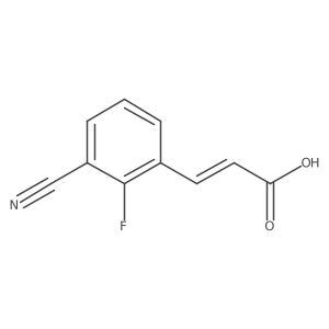 (E)-3-(3-Cyano-2-fluorophenyl)acrylic acid结构式