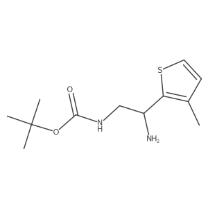 tert-butyl N-[2-amino-2-(3-methylthiophen-2-yl)ethyl]carbamate Structure