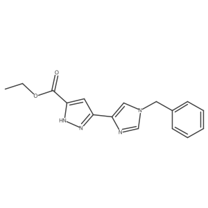 Ethyl 3-(1-benzyl-1H-imidazol-4-yl)-1H-pyrazole-5-carboxylate Structure