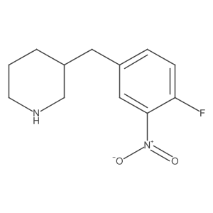 3-[(4-Fluoro-3-nitrophenyl)methyl]piperidine结构式
