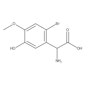 2-Amino-2-(2-bromo-5-hydroxy-4-methoxyphenyl)acetic acid Structure
