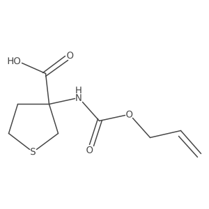3-{[(Prop-2-en-1-yloxy)carbonyl]amino}thiolane-3-carboxylic acid结构式