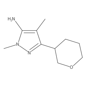 1,4-dimethyl-3-(oxan-3-yl)-1H-pyrazol-5-amine Structure