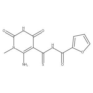 N-(6-amino-1-methyl-2,4-dioxo-1,2,3,4-tetrahydropyrimidine-5-carbonothioyl)furan-2-carboxamide Structure