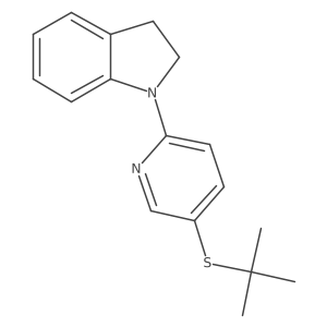 1-(5-(tert-Butylthio)pyridin-2-yl)indoline结构式