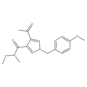 4-acetyl-N-methoxy-1-(4-methoxybenzyl)-N-methyl-1H-pyrazole-3-carboxamide Structure