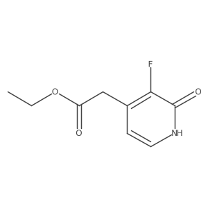 Ethyl 3-fluoro-2-hydroxypyridine-4-acetate结构式