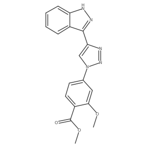 Methyl 4-[4-(1H-indazol-3-yl)-1H-1,2,3-triazol-1-yl]-2-methoxybenzoate结构式