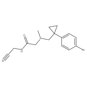 2-[[1-(4-Bromophenyl)cyclopropyl]methyl-methylamino]-N-(cyanomethyl)acetamide Structure
