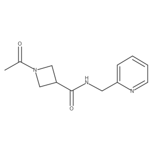 1-acetyl-N-(pyridin-2-ylmethyl)azetidine-3-carboxamide结构式