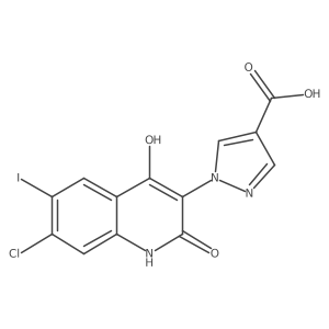 1-(7-chloro-4-hydroxy-6-iodo-2-oxo-1H-quinolin-3-yl)pyrazole-4-carboxylic acid Structure