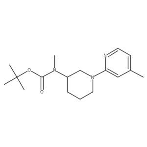 Tert-butyl methyl(1-(4-methylpyridin-2-yl)piperidin-3-yl)carbamate结构式