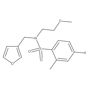 4-fluoro-N-(furan-3-ylmethyl)-N-(2-methoxyethyl)-2-methylbenzenesulfonamide Structure
