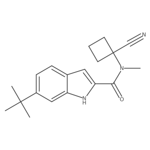 6-tert-butyl-N-(1-cyanocyclobutyl)-N-methyl-1H-indole-2-carboxamide Structure
