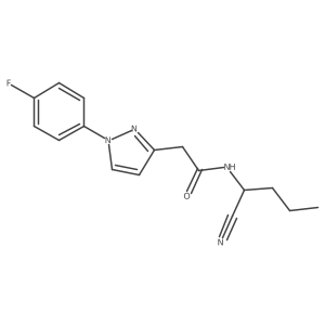 N-(1-Cyanobutyl)-2-[1-(4-fluorophenyl)pyrazol-3-YL]acetamide Structure