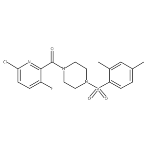 1-(6-Chloro-3-fluoropyridine-2-carbonyl)-4-(2,4-dimethylbenzenesulfonyl)piperazine结构式