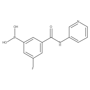 3-Fluoro-5-(3-pyridylcarbamoyl)benzeneboronic acid结构式