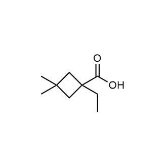 1-Ethyl-3,3-dimethylcyclobutane-1-carboxylic acid Structure