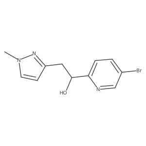 1-(5-bromopyridin-2-yl)-2-(1-methyl-1H-pyrazol-3-yl)ethan-1-ol Structure