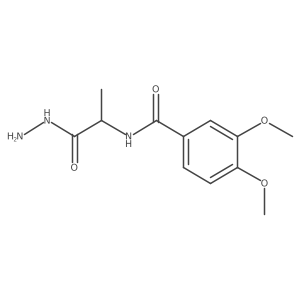(R)-N-(1-Hydrazinocarbonylethyl)-3,4-dimethoxybenzamide结构式
