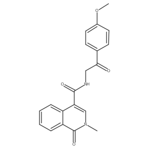 N-[2-(4-methoxyphenyl)-2-oxoethyl]-2-methyl-1-oxo-1,2-dihydroisoquinoline-4-carboxamide结构式