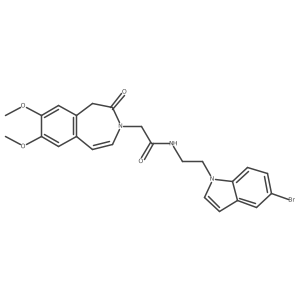 N-[2-(5-bromo-1H-indol-1-yl)ethyl]-2-(7,8-dimethoxy-2-oxo-1,2-dihydro-3H-3-benzazepin-3-yl)acetamide结构式