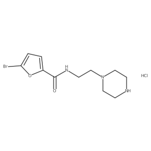 5-Bromo-N-(2-(piperazin-1-yl)ethyl)furan-2-carboxamide hydrochloride Structure