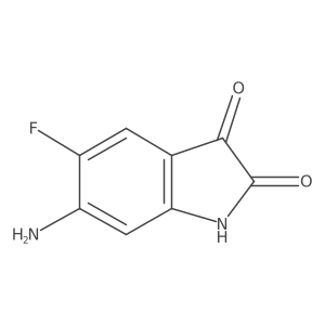 6-Amino-5-fluoro-2,3-dihydro-1H-indole-2,3-dione结构式