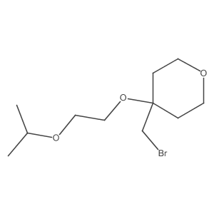 4-(Bromomethyl)-4-[2-(propan-2-yloxy)ethoxy]oxane Structure