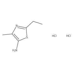 2-Ethyl-4-methyl-1,3-thiazol-5-amine dihydrochloride结构式