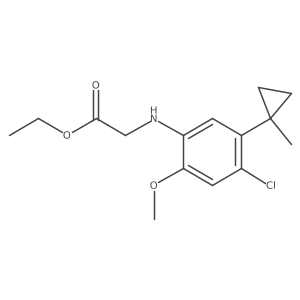 Ethyl 2-((4-chloro-2-methoxy-5-(1-methylcyclopropyl)phenyl)amino)acetate结构式