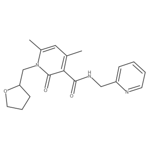 4,6-dimethyl-2-oxo-N-(pyridin-2-ylmethyl)-1-((tetrahydrofuran-2-yl)methyl)-1,2-dihydropyridine-3-carboxamide Structure