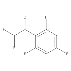 2,2-Difluoro-1-(2,4,6-trifluorophenyl)ethan-1-one结构式