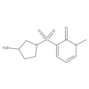 3-((3-Aminopyrrolidin-1-yl)sulfonyl)-1-methylpyridin-2(1H)-one结构式