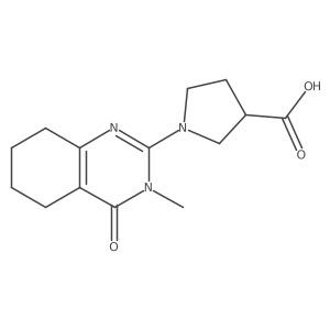 1-(3-Methyl-4-oxo-3,4,5,6,7,8-hexahydroquinazolin-2-yl)pyrrolidine-3-carboxylic acid Structure