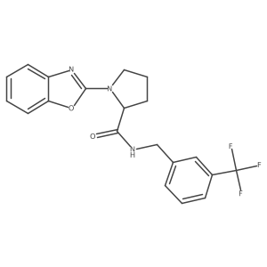 1-(benzo[d]oxazol-2-yl)-N-(3-(trifluoromethyl)benzyl)pyrrolidine-2-carboxamide Structure