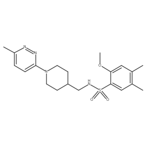 2-methoxy-4,5-dimethyl-N-((1-(6-methylpyridazin-3-yl)piperidin-4-yl)methyl)benzenesulfonamide Structure