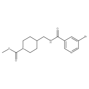 Methyl 4-((5-bromonicotinamido)methyl)piperidine-1-carboxylate结构式