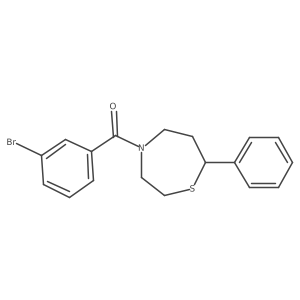 (3-Bromophenyl)(7-phenyl-1,4-thiazepan-4-yl)methanone结构式