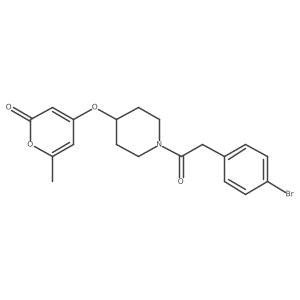 4-((1-(2-(4-bromophenyl)acetyl)piperidin-4-yl)oxy)-6-methyl-2H-pyran-2-one结构式