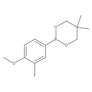 2-(3-Fluoro-4-methoxyphenyl)-5,5-dimethyl-1,3,2-dioxaborinane Structure