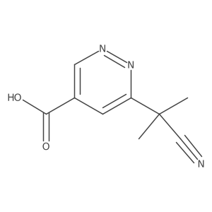 6-(2-Cyanopropan-2-yl)pyridazine-4-carboxylic acid结构式