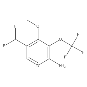 5-(Difluoromethyl)-4-methoxy-3-(trifluoromethoxy)pyridin-2-amine Structure