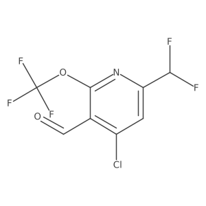 4-Chloro-6-(difluoromethyl)-2-(trifluoromethoxy)nicotinaldehyde Structure