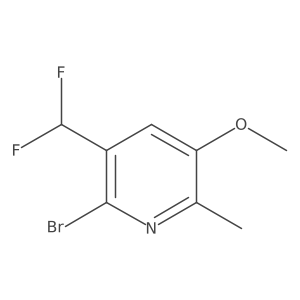 2-Bromo-3-(difluoromethyl)-5-methoxy-6-methylpyridine Structure