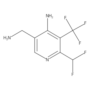 5-(Aminomethyl)-2-(difluoromethyl)-3-(trifluoromethyl)pyridin-4-amine结构式