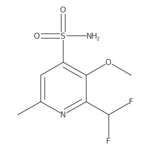 2-(Difluoromethyl)-3-methoxy-6-methylpyridine-4-sulfonamide结构式