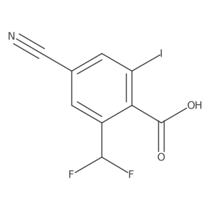 4-Cyano-2-(difluoromethyl)-6-iodobenzoic acid Structure