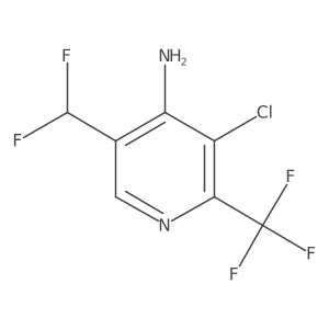 3-Chloro-5-(difluoromethyl)-2-(trifluoromethyl)pyridin-4-amine Structure